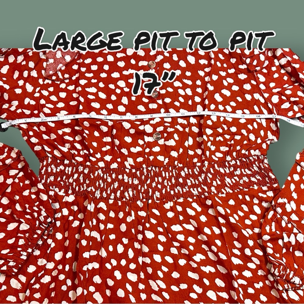 🎉HP🎉 NWT MS. SPARKLiNG Red and White Polka Dot Mini Ruffle Dress. Various Sizes - Picture 11 of 14